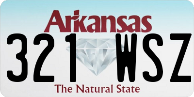 AR license plate 321WSZ