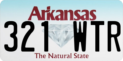 AR license plate 321WTR