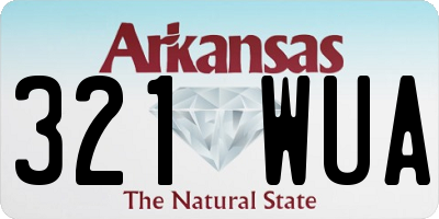 AR license plate 321WUA