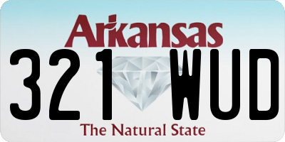 AR license plate 321WUD