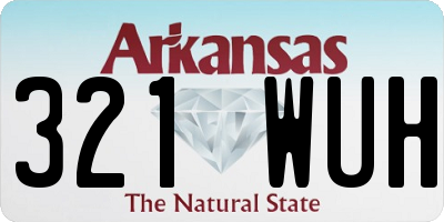 AR license plate 321WUH