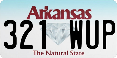 AR license plate 321WUP