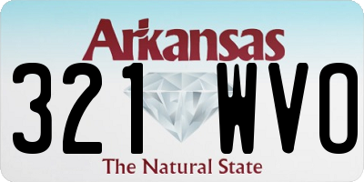 AR license plate 321WVO