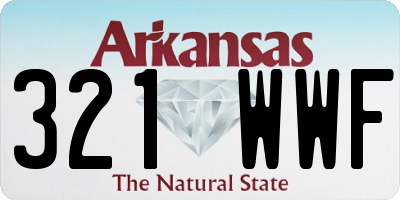 AR license plate 321WWF