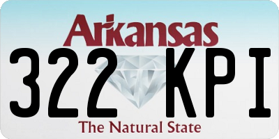 AR license plate 322KPI