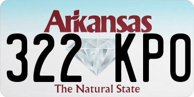 AR license plate 322KPO