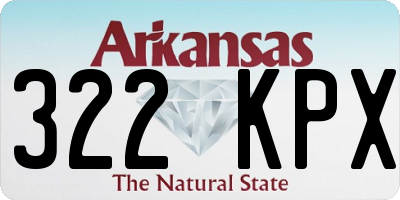 AR license plate 322KPX