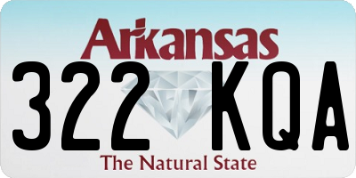 AR license plate 322KQA