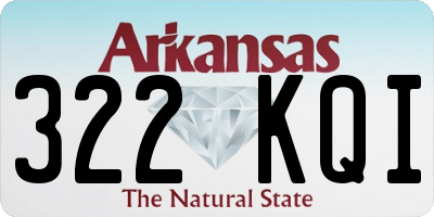 AR license plate 322KQI