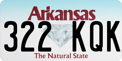 AR license plate 322KQK