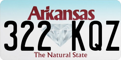 AR license plate 322KQZ