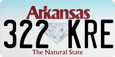 AR license plate 322KRE