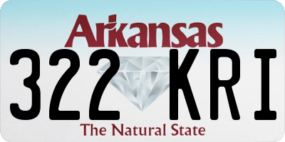 AR license plate 322KRI