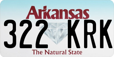 AR license plate 322KRK