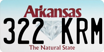 AR license plate 322KRM