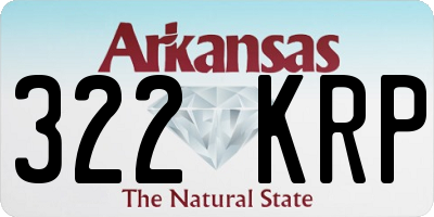 AR license plate 322KRP