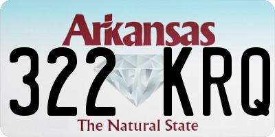 AR license plate 322KRQ