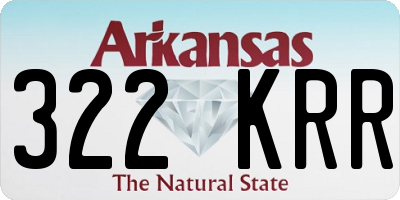 AR license plate 322KRR