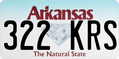 AR license plate 322KRS
