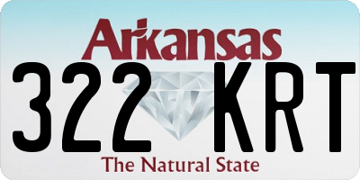 AR license plate 322KRT