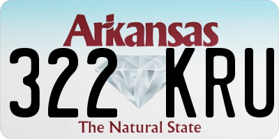 AR license plate 322KRU