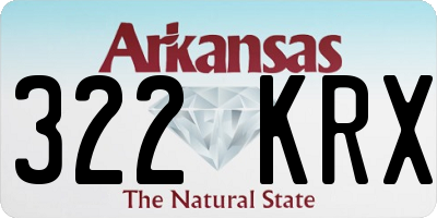 AR license plate 322KRX
