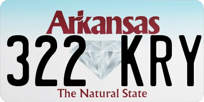 AR license plate 322KRY