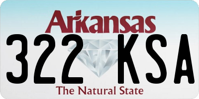 AR license plate 322KSA