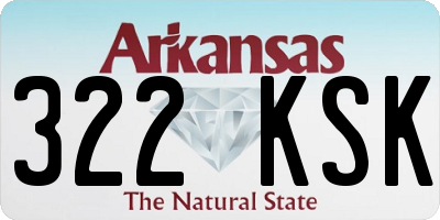 AR license plate 322KSK