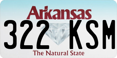 AR license plate 322KSM