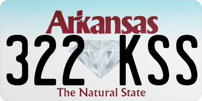 AR license plate 322KSS