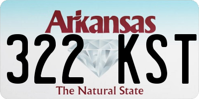 AR license plate 322KST