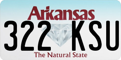 AR license plate 322KSU