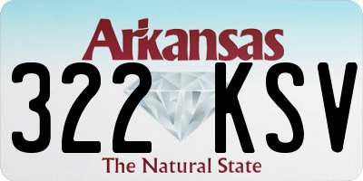 AR license plate 322KSV