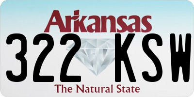 AR license plate 322KSW