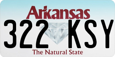AR license plate 322KSY