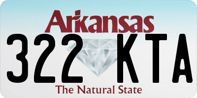 AR license plate 322KTA