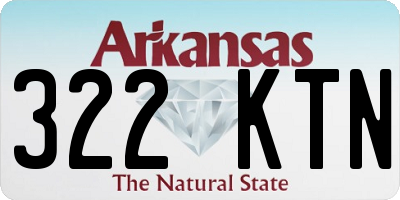 AR license plate 322KTN