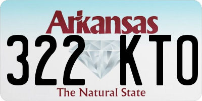 AR license plate 322KTO
