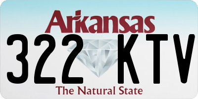AR license plate 322KTV