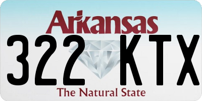 AR license plate 322KTX