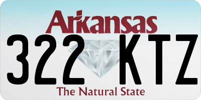 AR license plate 322KTZ