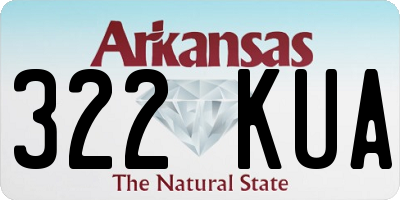 AR license plate 322KUA