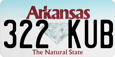 AR license plate 322KUB