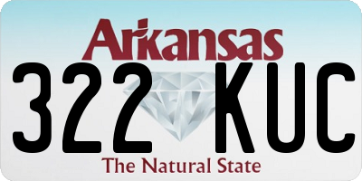 AR license plate 322KUC