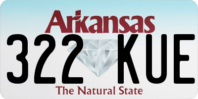 AR license plate 322KUE