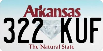 AR license plate 322KUF