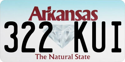 AR license plate 322KUI
