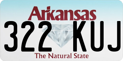 AR license plate 322KUJ