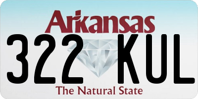 AR license plate 322KUL